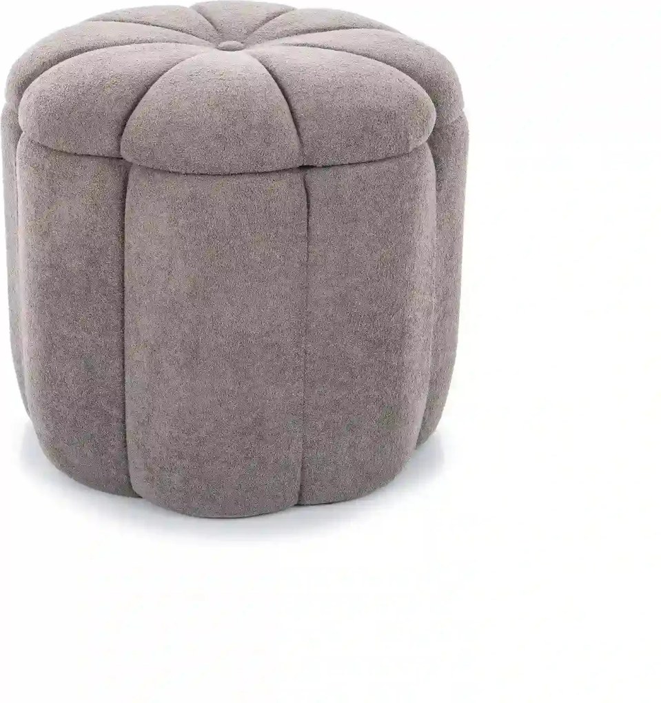 Taburet TUP, gri, stofa clasica, 45x45x40 cm