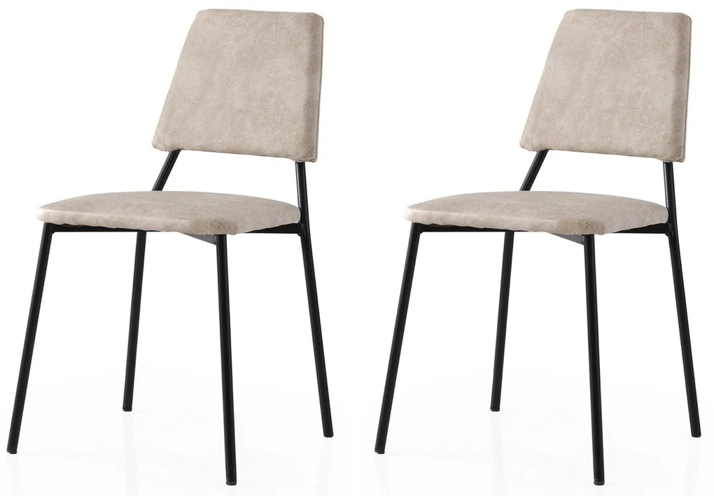 Set 2 buc. scaune bucătărie Limeta (ecru Negru). 1127577