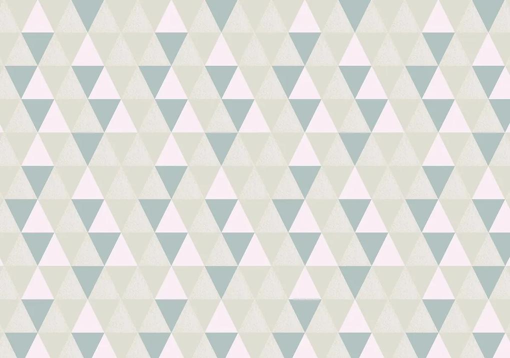 Fototapet - Triunghiuri culoarea măslin (152,5x104 cm), în 8 de alte dimensiuni noi