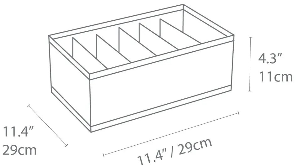 Organizator de sertare cu compartimente Bigso Box of Sweden Drawer, 16,5 x 11 cm, bej