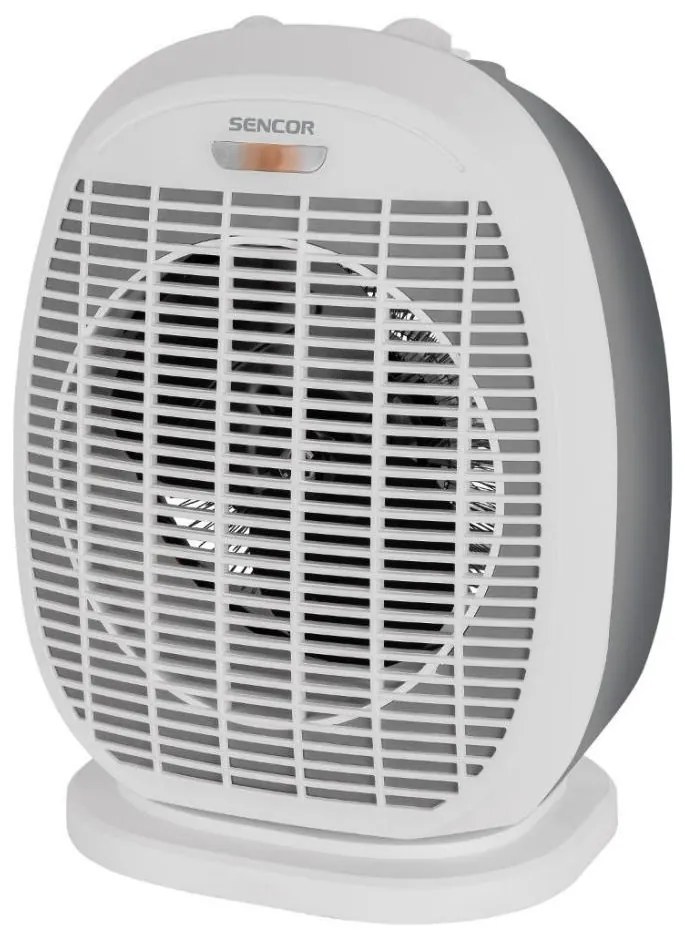 Sencor - Ventilator cu element de încălzire 1200/2000 W, 230 V, alb/gri