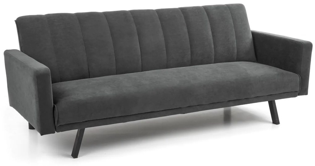 Canapea extensibila Armando velvet gri – H78 cm