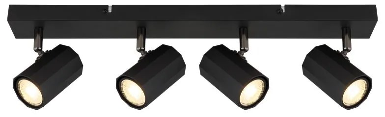 Plafoniera cu 4 Spoturi directionabile metal negru JAMES