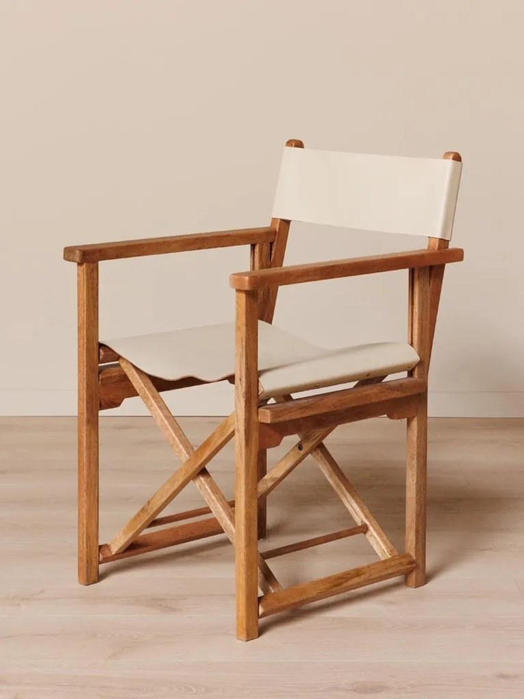 Scaun dining, pliabil, din piele naturala, Woody