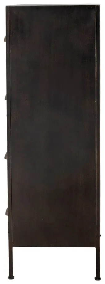 Comodă neagră/maro din metal 60,5x92x33,5 cm Matteo – Bloomingville