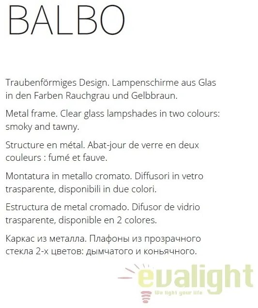 Lustra design deosebit diam. 60cm Balbo chihlimbar MYMOD112-08-G