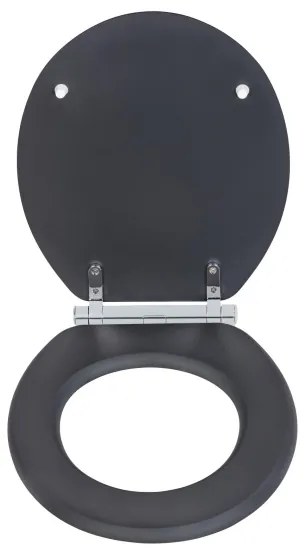 WENKO 25218100 - Capac WC MORRA, 35 x 42 cm, antracit/argintiu