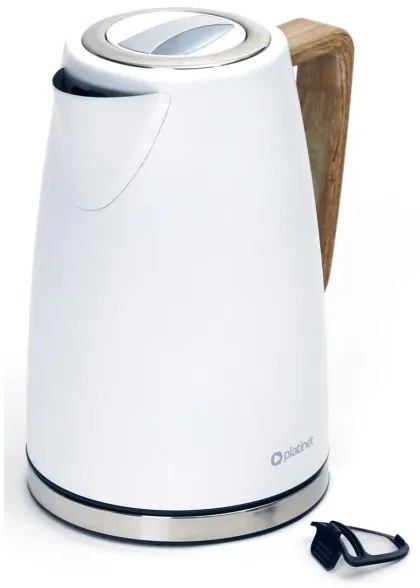 Fierbător de apă 1,7 l 2400W/230V oțel inoxidabil/alb