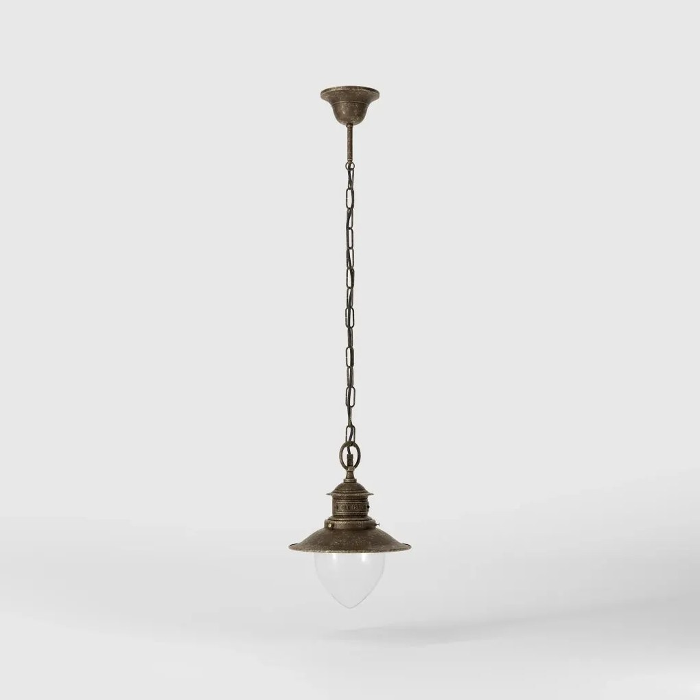 Lustra exterior IP44 realizata manual din alama Amalfi