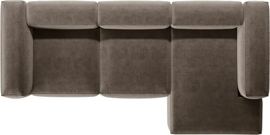 Colțar maro (cu colț pe partea dreaptă/cu șezlong) Bergamo – Cosmopolitan Design
