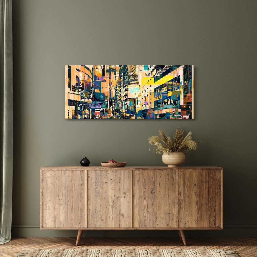 Tablou abstacțiunii pictate (120x50 cm)
