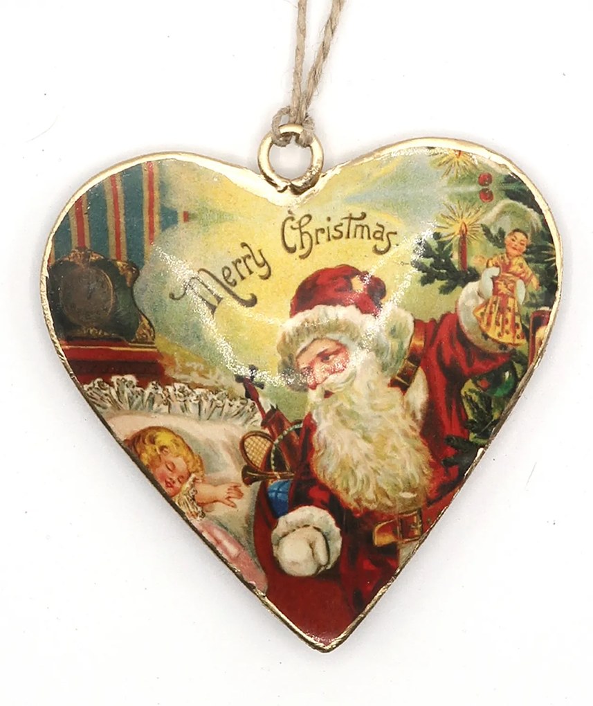 Ornament pentru brad Inima Mos Craciun