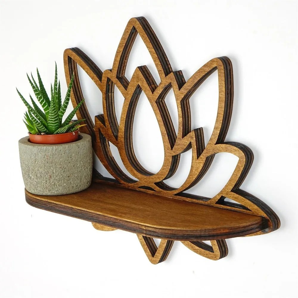 Raft în culoare naturală 33 cm Lotus – Kalune Design