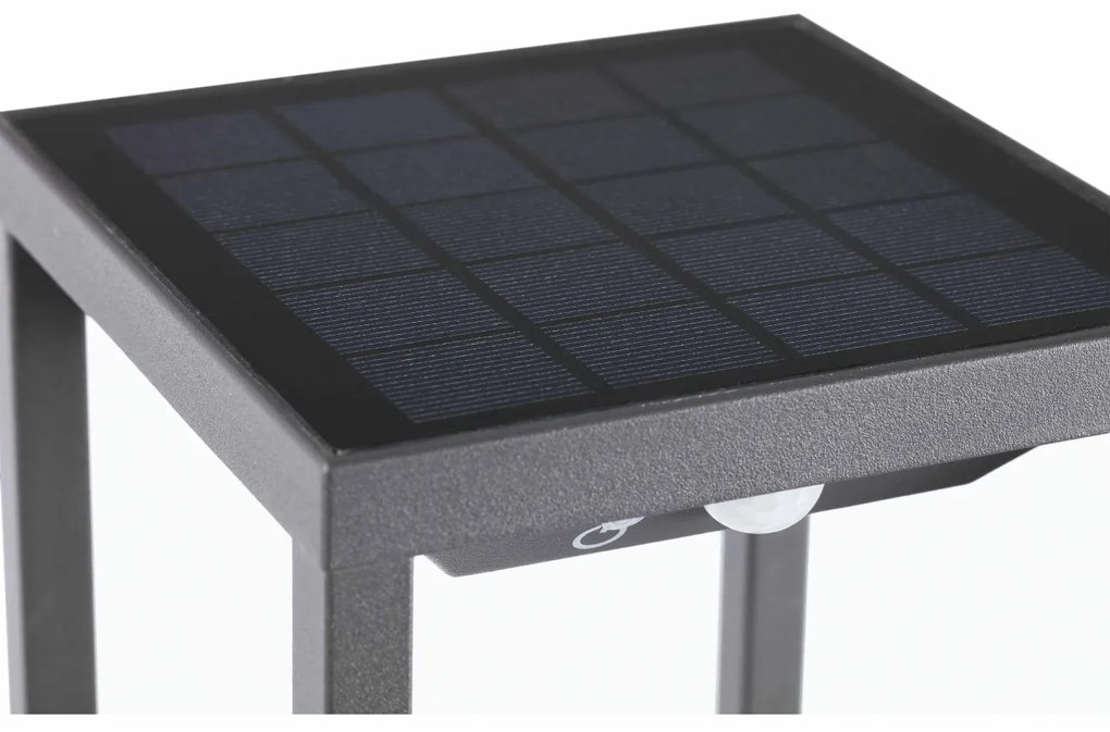 Stalp LED solar iluminat exterior cu senzor de miscare IP54 SAURA