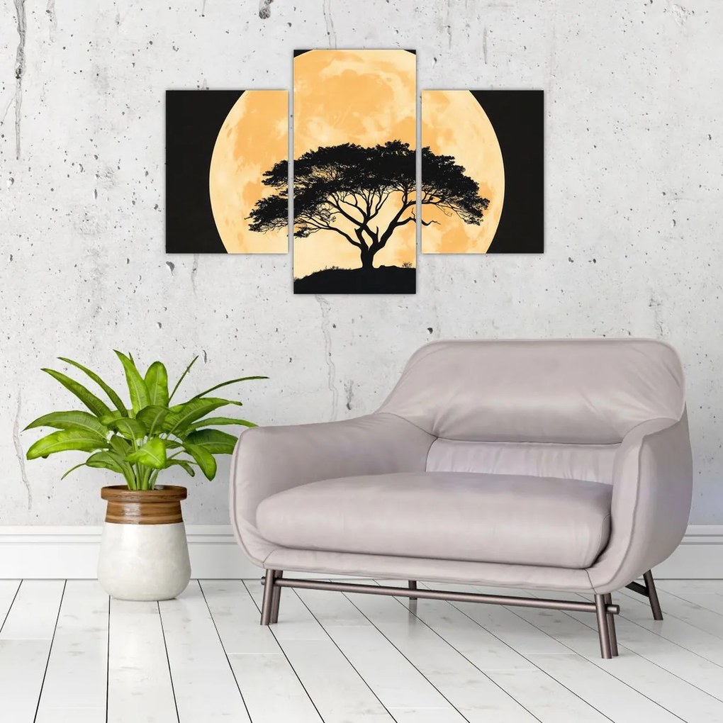 Tablou – Arbore în lună plină aurie II. (90x60 cm)