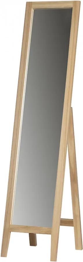 Oglinda dreptunghiulara maro din lemn de podea 45x155 cm Liv Woood