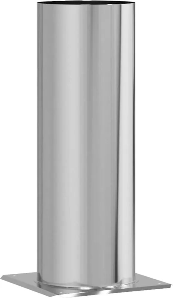 vidaXL Extensie pentru Capac de Semineu Argintiu 29 x 29 x 50 cm