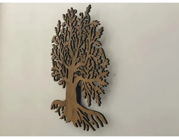 Li-Go 23673/DUB2 - Decorațiune LED de perete, LED/10W/5V, 20000 mAh, 45x55 cm, stejar + telecomandă