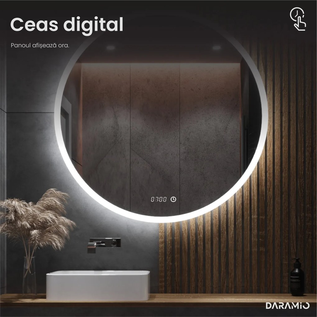 Oglindă rotundă cu LED E1