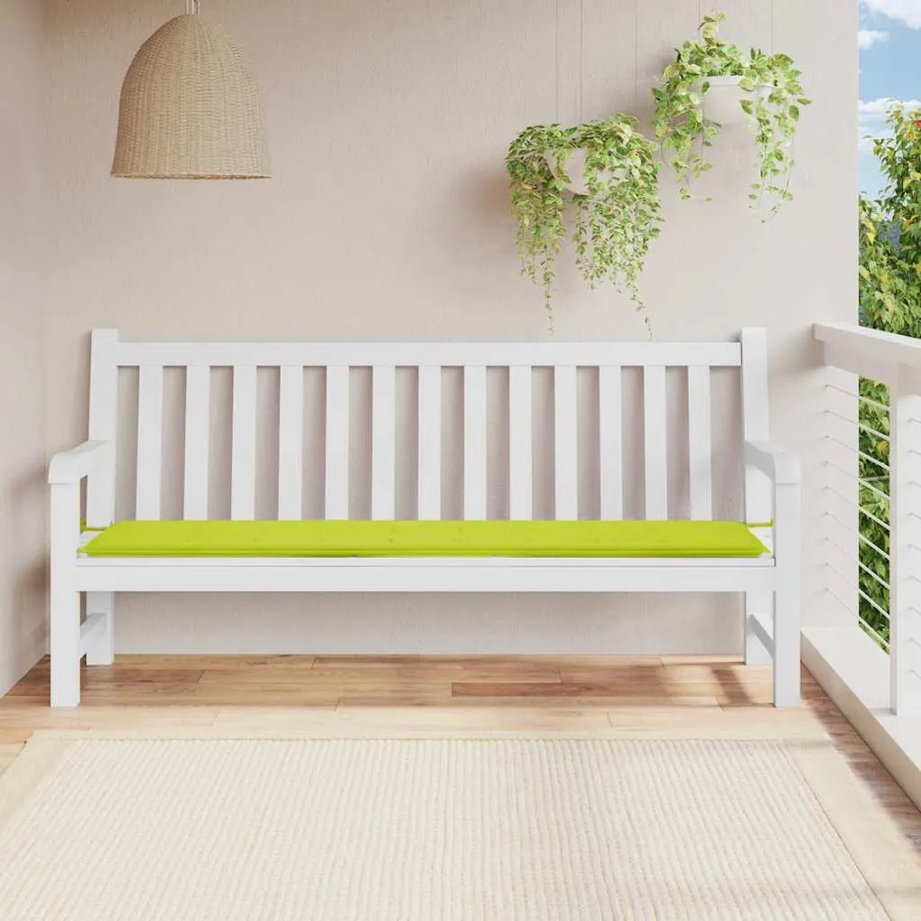 vidaXL Pernă de bancă de grădină, verde, 200x50x4 cm, textil oxford