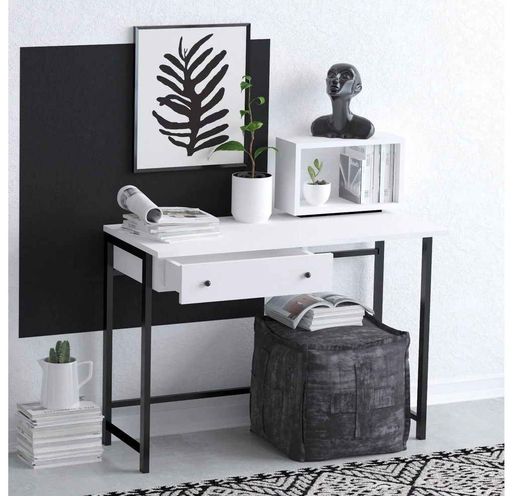 Masă PC Aliex 3 (alb + negru). 1088925