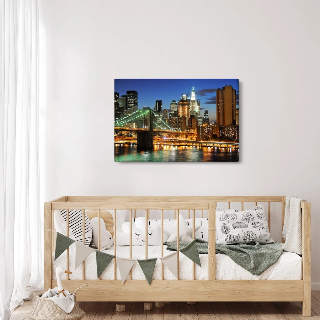 Tablou - Pod cu New York (90x60 cm)