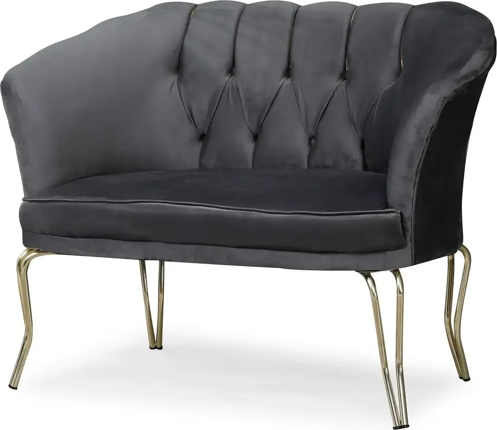 Canapea 2 locuri  Viena ,negru auriu