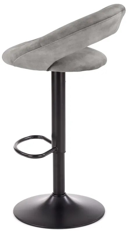Scaun de bar H102 velvet gri