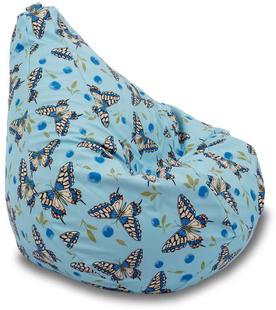 Fotoliu puf copii, Nirvana Light Pufrelax, Material impermeabil, Mariposa
