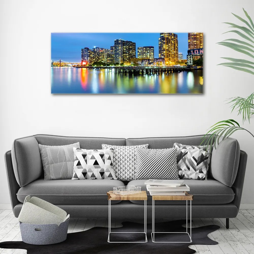 Imprimare tablou canvas New york, pe timp de noapte