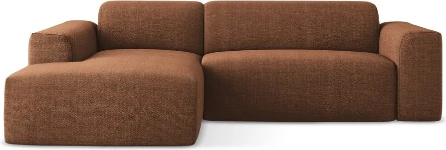 Colțar teracotă (cu colț pe partea stângă/cu șezlong) Keli – Makamii