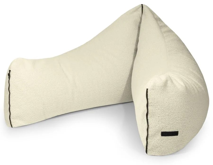 Fotoliu puf pentru copii crem cu tapițerie din țesătură bouclé Clip Clap 115 – SLOWDOWN