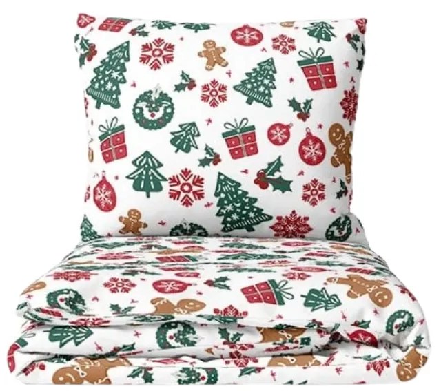 Lenjerie de pat din bumbac MERRY MOOD albă Dimensiune lenjerie de pat: 70 x 90 cm | 140 x 200 cm