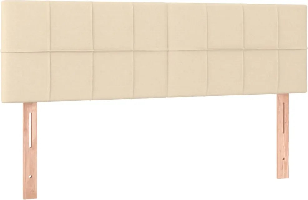 vidaXL Tăblii de pat, crem, 144x5x78/88 cm, textil