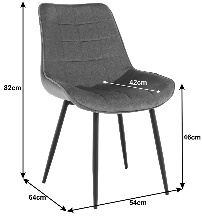 Scaun de sufragerie Satrino (gri). 1016214