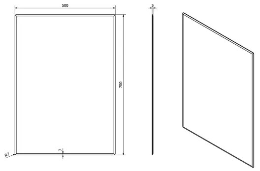 Sapho - Oglindă ACCORD 50x70 cm clară