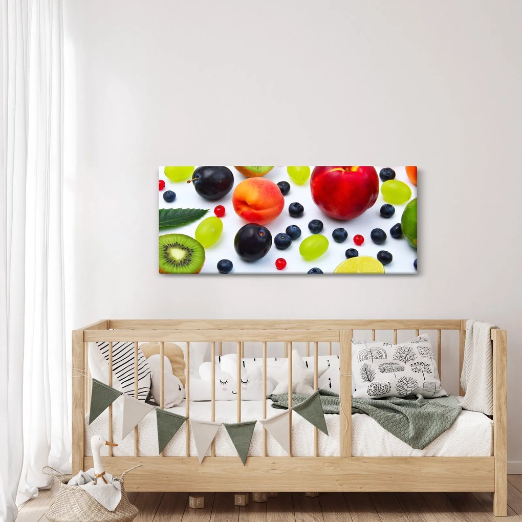 Tablou - fructe cu picături de apă (120x50 cm)