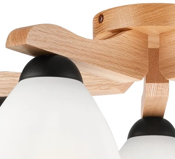 Lustră aplicată ADRIANO 5xE27/60W/230V stejar