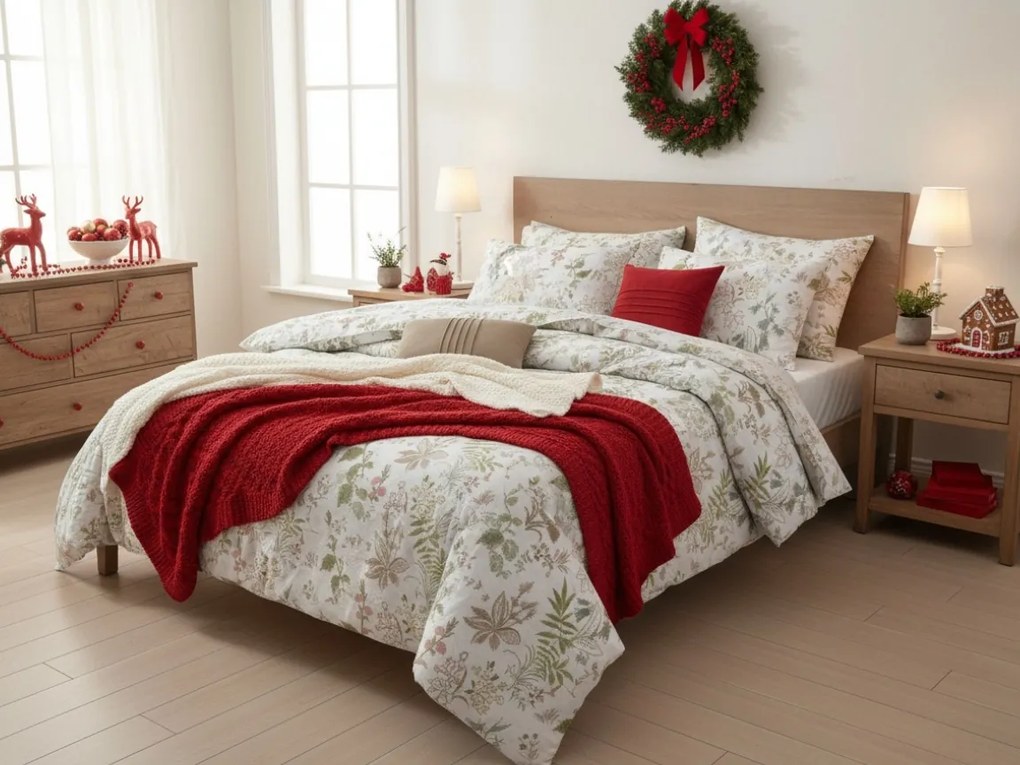 Lenjerie de pat din bumbac Renforce FLORWELLA albă Dimensiune lenjerie de pat: 70 x 90 cm | 140 x 200 cm