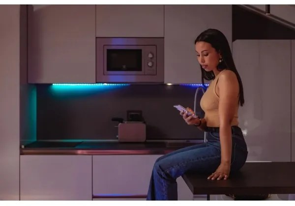 Bandă LED RGB de extensie LINE 100xLED 1,5m Wi-Fi Twinkly TWL100ADP-B