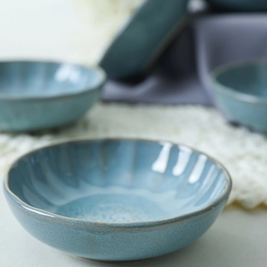 Set de 6 boluri din ceramică Laguna 12 cm, turcoaz