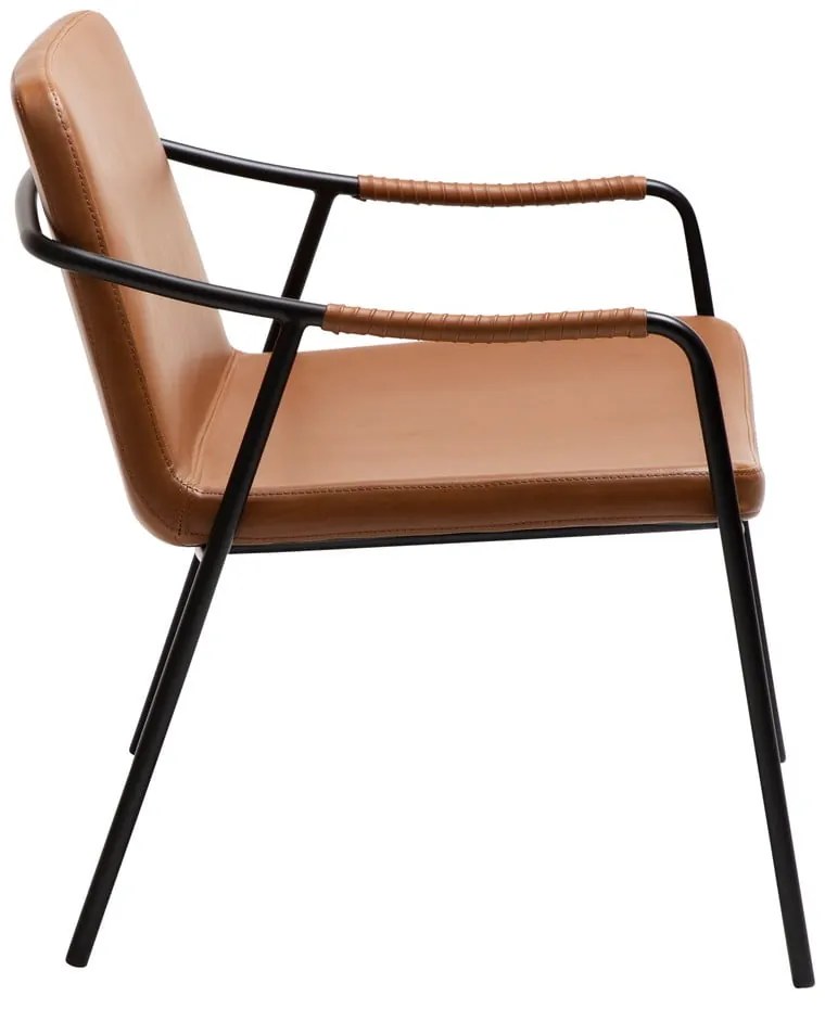 Fotoliu maro cu tapițerie din imitație de piele Boto – DAN-FORM Denmark