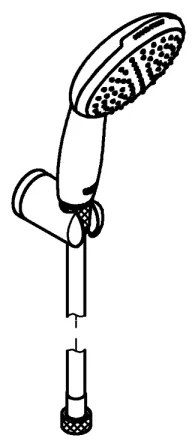 GROHE 27944001 - Set pentru duș VITALIO START 110, 110 mm, crom lucios