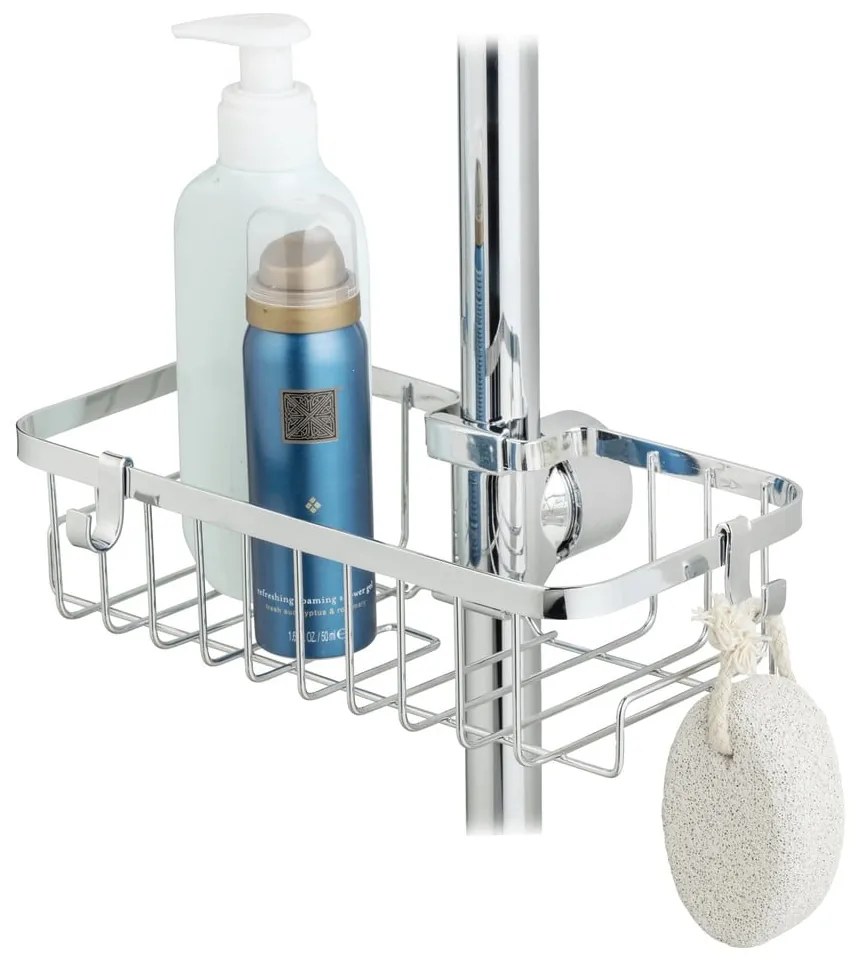 Raft pentru baie argintiu autoadeziv din oțel inoxidabil Floresta – Wenko