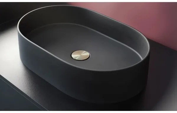 Lavoar pentru blat SILIA 35 x 55 cm, granit, negru - Deante CQS_NU6S