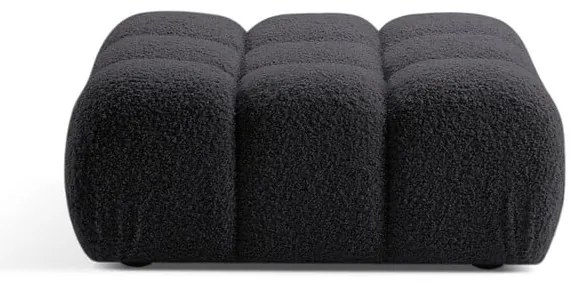Taburet modular gri antracit cu tapițerie din țesătură bouclé Bellis – Micadoni Home