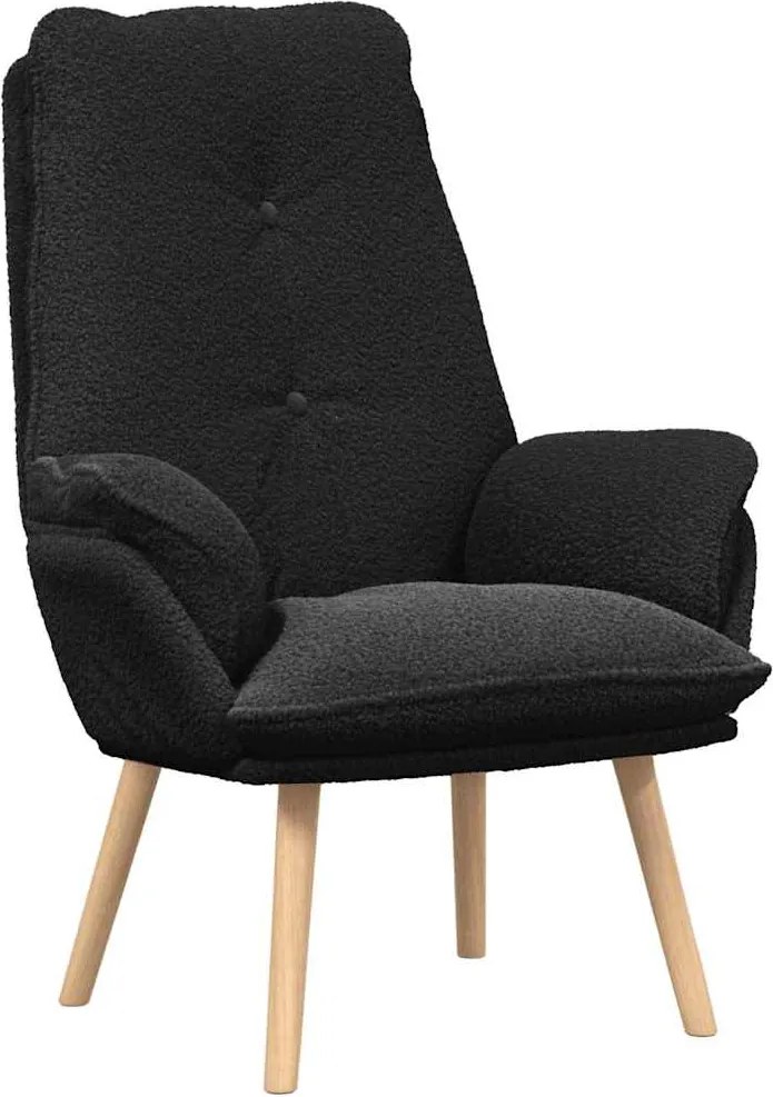 vidaXL fotoliu Negru 69 x 74 x 93 cm Țesătura Sherpa