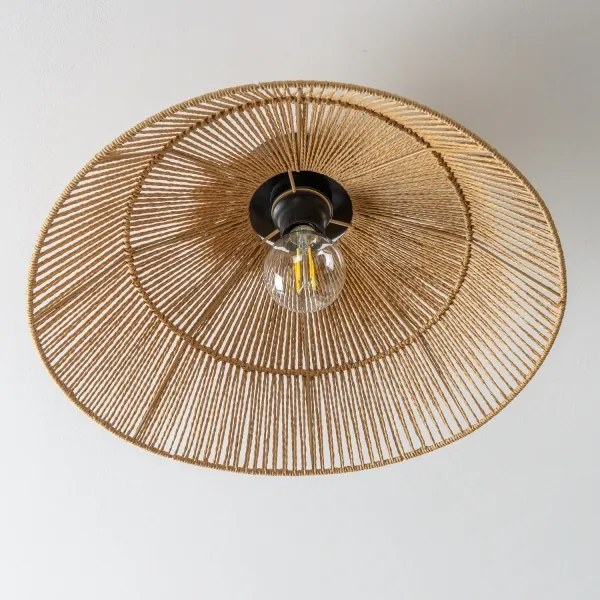 Brilagi - Lustră aplicată LED CERIA BOHO 1xE27/40W/230V Ø 50 cm maro