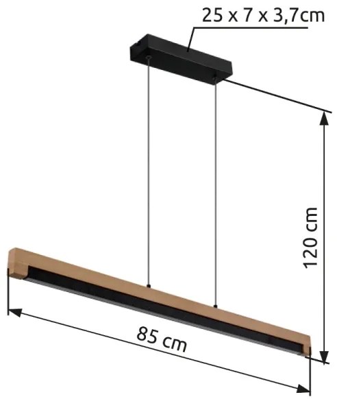 Lustră LED pe cablu Globo 67849H STARLA LED/24W/230V