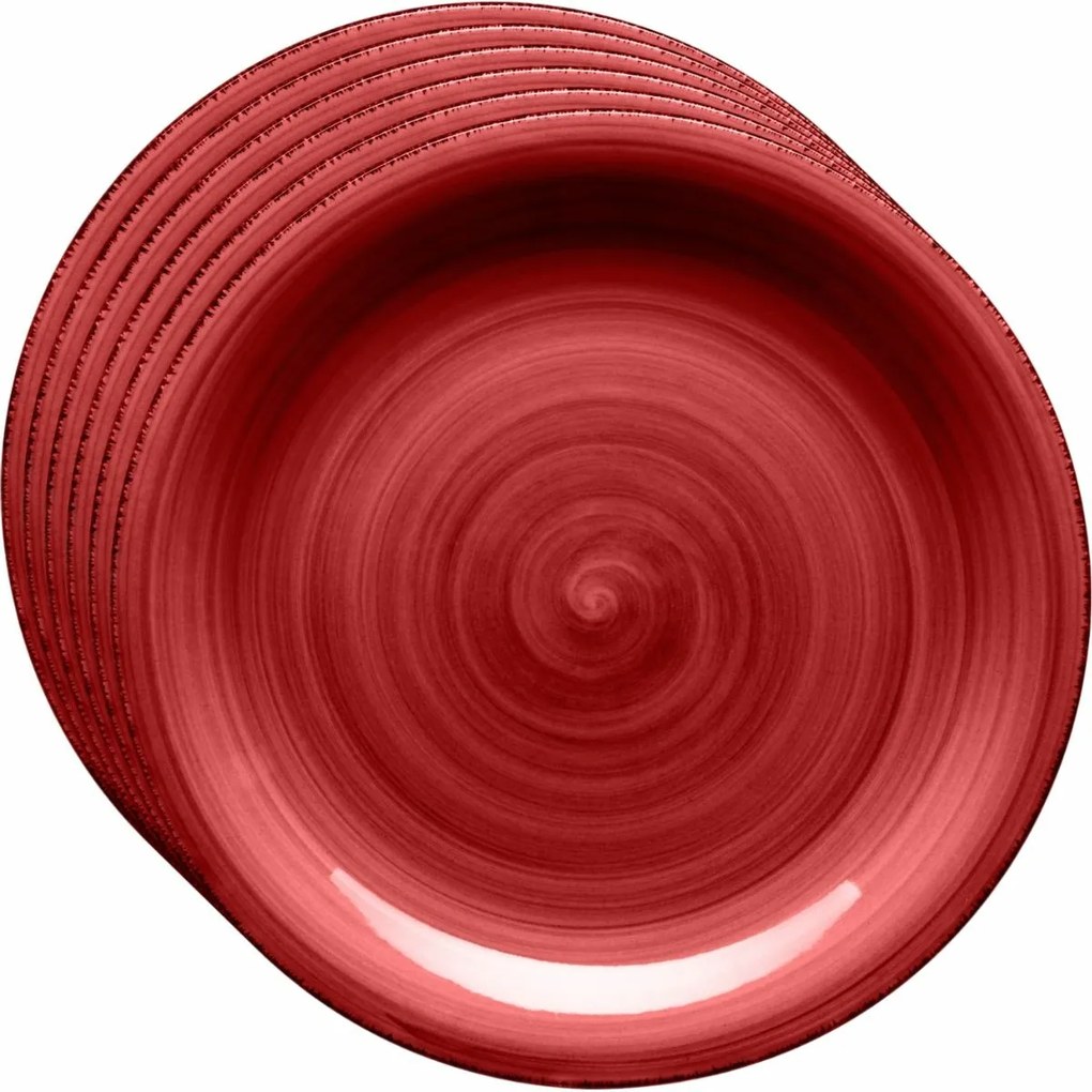 Mäser Set de 6 farfurii de desert Bel Tempo 19,5cm, roșu